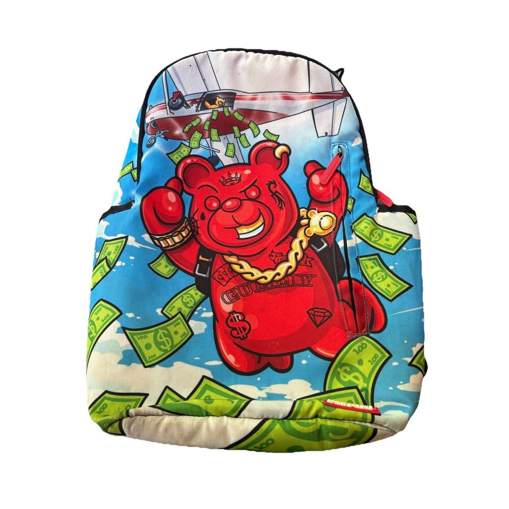 Sprayground Gummy bear skydive money backpack limited edition RARE